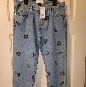 **NWT** Current/Elliot LOVE letter jeans